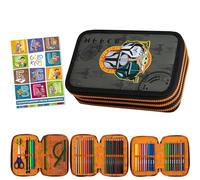 Goldkids - Trousse à 3 compartiments - Trousse pour filles et garçons - Trousse à 3 compartiments - Trousse d'écolier remplie - Trousse scolaire et cahier de devoirs, Mandalorian, xl, Classique