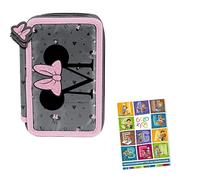 Goldkids - Trousse à 3 compartiments - Trousse pour filles et garçons - Trousse à 3 compartiments - Trousse d'écolier remplie, Imprimé 1, Trousse à crayons