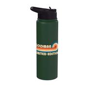 GOLDMAN Retro 70s 80s Sunset Stripe Stainless Steel Insulated Water Bottle
