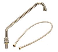 GOLDMAN SERVICE | Bec haut vertical pivotant pour robinet à pédale mélangeur de cuisine pour évier industriel d'hôtellerie. Pièce de rechange pour robinet à pied poussoir de lavabos d'hôpitaux