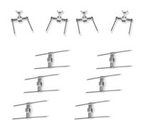GOLDMAN SERVICE Lot de 10 brochettes de rôtissoire à poulet en acier, fourchette pour rôtissoire rotative professionnelle, pièce de rechange universelle pour épées de 12 mm