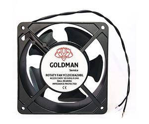 GOLDMAN SERVICE | Ventilateur de Refroidissement Axial 120 x 120 x 38 mm. Extracteur d'air pour le refroidissement des machines et la circulation de l'air (23W)
