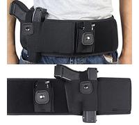 Goldmiky Holster Belly Band pour Transport Dissimulé Bande Au Niveau de La Taille éLastique Tactique, Lcp Holster Pistolet Ceinture Poche éLastique de Magazin pour Revolvers (40in/102cm)