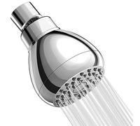 Goldmiky Pomme de Douche Haute Pression 7,6 cm,Pomme de Douche 2,5 GPM Pommeaux de Douche, Réglable Laiton Rotule de Pomme de Douche, Pression de BullesD'air, Pommeau de douche