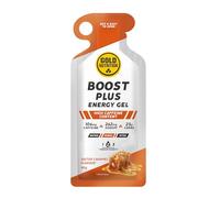 GOLDNUTRITION BOOST ENERGY GEL 40g (BOITE 16 UNITÉS) | GEL ÉNERGÉTIQUE AVEC 107 MG DE CAFÉINE ET 25 grammes de CARBOhydrate | Idéal pour les sports de résistance (Caramel salé)