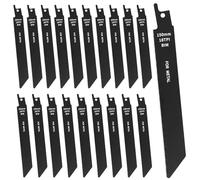 GoldOars 20 pièces Lames de Scie Alternative 150 mm 18 TPI Lames de Scie Bimetalliques pour Métal Bois Plastique et Bois dur