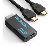 GoldOars Adaptateur Wii vers HDMI, Câble de 1,5m, Résolution 1080/720, Sortie Audio 3,5mm, Plug and Play pour TV Modernes (Noir)