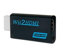 GoldOars Adaptateur Wii vers HDMI, Résolution 1080/720, Sortie Audio 3,5 mm, Plug and Play pour TV Modernes (Noir)