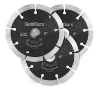 GoldOars Disques Diamant 125 mm Lot de 3 Disques de Coupe | Ultra Fins pour Meuleuse d'Angle Adaptés à Béton, Carrelage, Marbre et Granit Compatibles avec Bosch, Makita, DeWalt