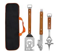 GoldOars Ensemble d'outils de Barbecue 3 pièces Accessoires Barbecue avec Sac de Transport Pratique Meilleurs Cadeaux de Barbecue pour Hommes
