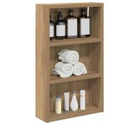 Goldonion Armoire de salle de bain murale chêne artisanal 30 x 10 x 50 cm | Bois d'ingénierie, 2 étagères, montage mural, pour petites salles de bains, utilisation en intérieur