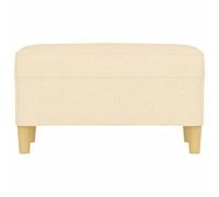 Goldonion Banc d'entrée en tissu crème 70 x 35 x 41 cm | Rembourrage en mousse, multi-usages pour pieds ou lit, assemblage facile