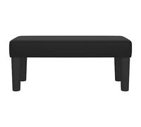 Goldonion Banc noir 70 x 30 x 30 cm simili cuir | Rembourrage en mousse, siège supplémentaire, facile à nettoyer, pour salon ou chambre à coucher