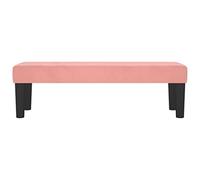 Goldonion Banc rose 100 x 30 x 30 cm en velours | Rembourrage en mousse, multifonctionnel, siège supplémentaire pour salon ou lit d'appoint, montage facile