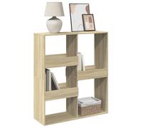 Goldonion Bibliothèque 5 compartiments chêne Sonoma 100 x 33 x 115 cm | Panneau de particules stable, facile d'entretien, séparateur polyvalent, fixation murale incluse