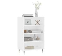Goldonion Buffet blanc 57 x 35 x 90 cm en bois multicouche | Avec pieds en métal, étagères larges, stables et résistantes à l'humidité, pour le salon