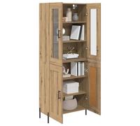 Goldonion Buffet chêne en bois d'ingénierie 69,5 x 34 x 180 cm | Design mural, grand espace, forme rectangulaire, pour salon moderne