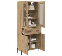Goldonion Buffet en chêne artisanal, 69,5 x 34 x 180 cm | Bois ingénierie, design mural, grands compartiments, forme rectangulaire moderne