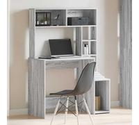 Goldonion Bureau aggloméré gris sonoma 100 x 45 x 140 cm | Étagères ouvertes, grand espace de rangement, surface lisse, facile à nettoyer, pour bureau ou chambre à coucher