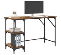 Goldonion Bureau industriel 120 x 50 x 75 cm bois multicouche | Plateau lisse, structure en métal, pour bureau à domicile, écriture ou organisation