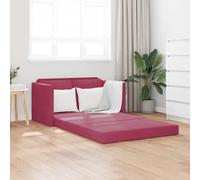 Goldonion Canapé-lit 2 en 1 rouge vin 122 x 204 x 55 cm velours | Structure en métal, mousse, capacité 110 kg par place, avec coussins, pour salon et chambre