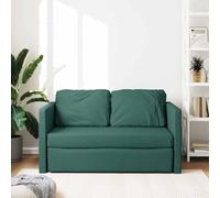 Goldonion Canapé-lit 2 en 1 vert foncé 112 x 174 x 55 cm | Tissu respirant, structure en métal, capacité 110 kg, avec coussins, pour salon