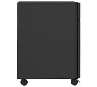 Goldonion Classeur mobile anthracite 30 x 45 x 59 cm en acier | 3 tiroirs avec serrure, 5 roulettes avec freins, porte-stylo inclus, capacité 75 kg
