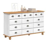 Goldonion Commode Askim blanc pin massif 12 tiroirs | Design moderne, 79 x 40 x 133,5 cm, 34,5 kg, utilisation intérieure, assemblage requis
