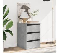 Goldonion Commode d'angle gris béton 40 x 41 x 58 cm bois multicouche | 3 tiroirs, anti-basculement, facile à nettoyer, surface décorative