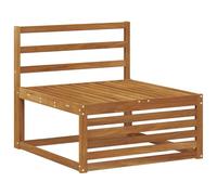 Goldonion Ensemble de canapés d'extérieur naturel 249,5 x 162,5 x 73 cm | Bois massif d'acacia, résistant aux intempéries, modulaire, 3 canapés moyens, 1 pouf, 2 accoudoirs
