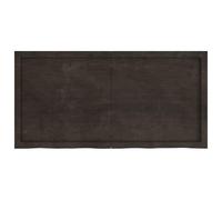 Goldonion Étagère murale en chêne massif 120 x 60 cm, marron foncé | Pliable avec fermeture éclair, bord vif fait à la main, utilisation comme plan de salle de bain ou bureau