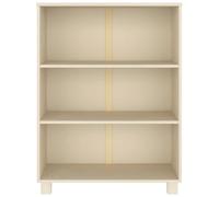 Goldonion HAMAR Bibliothèque ambre 85 x 35 x 112 cm Bois massif pin 3 | Bois de pin massif et MDF, plateau supérieur résistant, fixation murale incluse, assemblage nécessaire