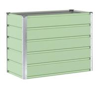 Goldonion Jardinière vert pastel 100 x 50 x 77 cm en acier galvanisé | Design industriel, résistant aux agents atmosphériques, montage facile, pour jardin et terrasse