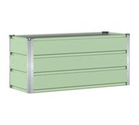 Goldonion Jardinière verte 100 x 40 x 45 cm acier | Design industriel, utilisation intérieure et extérieure, montage facile, résistant aux agents atmosphériques