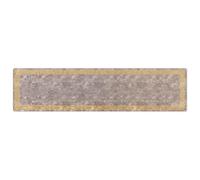 Goldonion Marsa Tapis de couloir gris 100 x 400 cm polyester et PVC | Antidérapant, lavable en machine, insonorisant, velours doux pour couloir