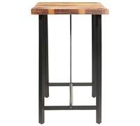 Goldonion Set bar 9 pièces en bois massif récupération | Pieds en acier, style industriel, table basse avec tabourets, pour maison, bar, restaurant