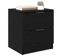 Goldonion Table de chevet 2 tiroirs chêne noir 45 x 39 x 50 cm | Bois multicouche, poignées mates, design traditionnel, gain de place, charge maximale de 60 kg