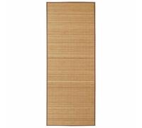 Goldonion Tapis en bambou marron 80 x 300 cm | Dos antidérapant en PVC, bords en polypropylène, facile à nettoyer, convient pour le salon