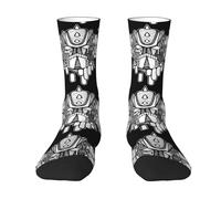Goldorak Japanese UFŏ%robot manga Chaussettes mi-tubes de couleur contrastée chaussettes pour adultes au design robotique Goldorak chaussettes de sport à la mode pour fans d'anime