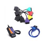 Goldplay ECUSCAN Elm OBD KKL Câble Moteur ABS OBD Diagnostic pour Voitures Italiennes + CAN327 4 Adaptateurs Kit Interface Complet