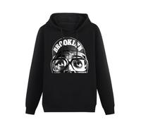 GOLDROAST Spike Lee Brooklyn New York NYC Hoody Unisex Ptinted Hoodies Long Sleeve Men's Hooded with Pocket Black S