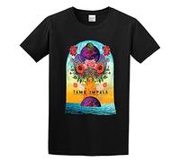 GOLDROAST Tame Impala Psych Poster Kevin Parker DTG Unisex 100% Cotton Short-Sleeve T-Shirts Black L