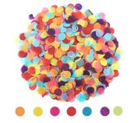 GoldRock 50 g de confettis multicolores pour mariage, anniversaire - 6000 pièces rondes, papier pastel, décoration de table pour carnaval, Noël, baptême, fête prénatale