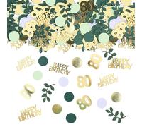 GoldRock Confetti GRSD20240080 Lot de 200 décorations de table pour 80e anniversaire pour homme et femme Doré