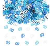 GoldRock Confettis Décoration de Table pour 60 Ans - Pour Homme et Femme - Bleu