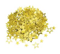GoldRock Étoiles dorées à paillettes - Confettis de Noël - Étoiles à disperser dorées - Décoration de table - Décoration de table d'anniversaire de mariage - Confettis de Noël