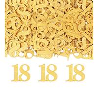 GoldRock Lot de 100 confettis décoratifs dorés pour 18e anniversaire 3,1 x 2,6 cm