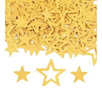 GoldRock Lot de 100 confettis dorés - 2,3 à 4 cm - Étoiles à paillettes - Décoration de table de Noël - Pour mariage, anniversaire, décoration de table de Noël