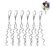 GoldRock Lot de 100 fermoirs à l'hélium avec ficelle pour ballons - Noir - Pour fête de mariage, anniversaire, fête