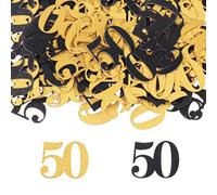 GoldRock Lot de 100 grands confettis dorés pour 50e anniversaire - Décoration de table pour 50e anniversaire - Pour homme et femme - Décoration à disperser pour 50e anniversaire - Décoration de